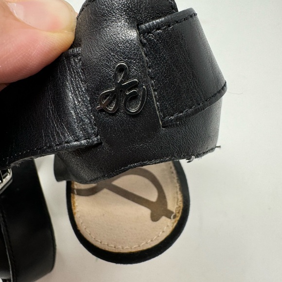 Sam Edelman Black Ankle Strap Calf Hair Heels Size 9 - Picture 4 of 5